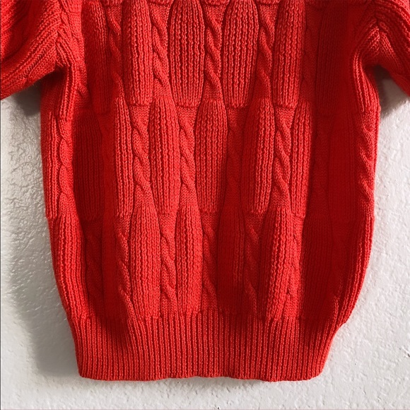 Cute Vintage Preppy Red Short Sleeve Sweater - Picture 3 of 4